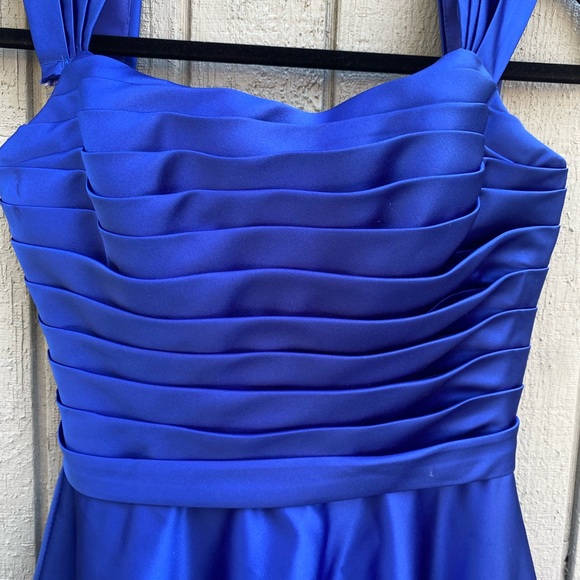 Royal Blue Satiny Dress - Picture 5 of 10